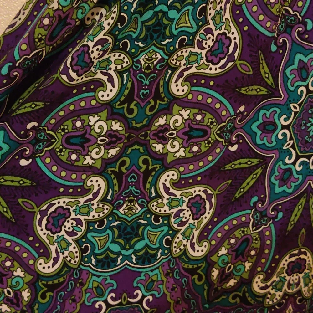 R & K Originals Purple floral sleeveless summer/party/office dress - Picture 2 of 7